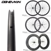 도로 700C 최고 Wheelset 자전거 바퀴 탄소 OG-EVKIN 깊이 바퀴 탄소 23mm 88mm 38mm 50mm 중국 바퀴 경탄 자전거