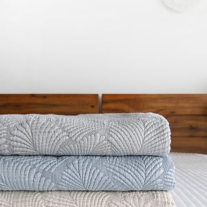 삼중직 풍기인견 여름이불 [리프] 베이지 /스프레드겸용[시원한 쿨링 냉감 침구세트]