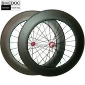 (글로벌스토어)BIKEDOC 700C 탄소 바퀴 25 미리메터 폭 U 모양 88 미리메터 도로 자전거 바퀴 자전거 휠
