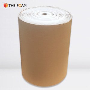 두꺼운 발포지 PE폼 백색 10T 폭1Mx50M  단면 아크릴접착 1롤