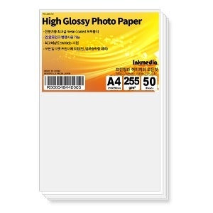 고광택 인화지 255g A4 50매  포토용지
