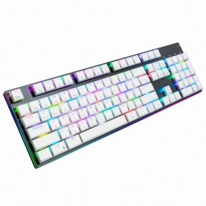 마이크로닉스 MANIC K940 RGB  초슬림 기계식 카일 초콜릿축 (백축)