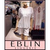 에블린 아사면 상하의 반팔세트 파자마 잠옷 세트 EBPP72401C