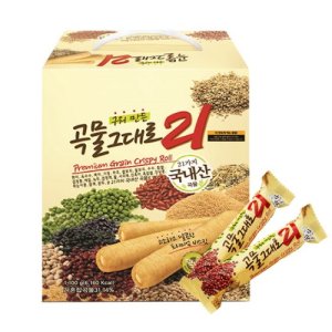 [케미mall] 구워만든 곡물그대로21 단호박 1kg 케이스 - 크리스피롤 사무실 어르신 간식