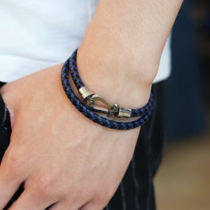 [당일발송] 모던라인2X [남자가죽팔찌], 뱅글스 (bangles)