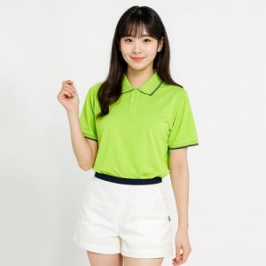 쿨에버 배색 반팔 카라 티셔츠 식당 카페 매장 소량 단체티 인쇄 프린팅 주문제작 MJ7270