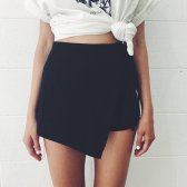 womens irregular bandage summer shorts thin skirt ladies girl high waist p