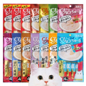 이나바 챠오츄르 고양이 간식 14종 혼합, 14g, 56개