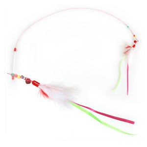 [펫모닝] 캣플레이 토끼털 두줄꼬리 캣티클러