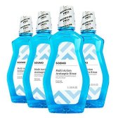 Amazon Brand - Solimo Alcohol-free Fresh Mint Multi-Action Antiseptic Mouthwash, 33.79 Fluid Ou