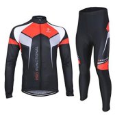 [핫바잉]GWELL Herren Radtrikot Set Atmungsaktive Radsport Fahrrad Trikot Langarm + Radhose mit Sitzpols