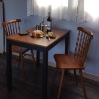 노블 2인식탁세트/테이블1+의자2 세트(브라운)