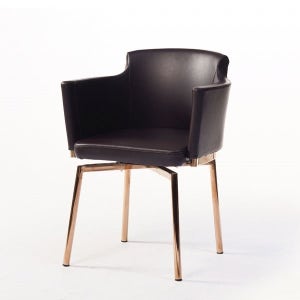 티몬 로즈골드 PU 카페 상담실 인테리어 암체어