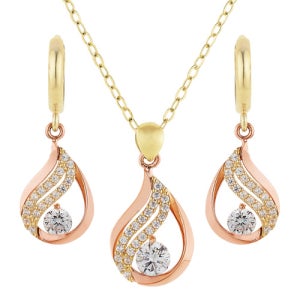 14K 18K 앙트 세트 (목걸이,귀걸이)