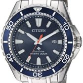 시티즌 mens ecodrive quartz stainless steel diving watch color silvertoned model BN019 BN0191