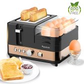 0531709-2 Scheiben Toaster Breakfast-Line 3in1 mit Eierkocher Mini-Pfanne Steamer