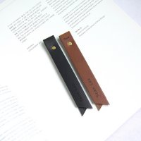 Leather Book Mark-2ea  이니셜 각인-이태리 부테로가죽 북마크 (로그)