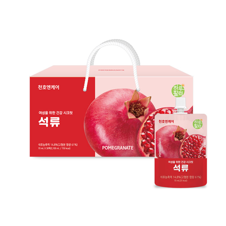 천호엔케어 하루활력 여성을 <b>위한</b> 건강 시크릿 <b>석류</b>즙 70ml x 30포