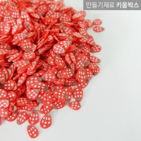 슬라임재료 파츠 폴리머비즈 슬라이스 딸기 10g(약900개) 슬라임만들기