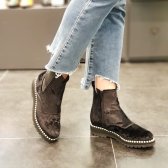 슈콤마보니 velvet feminine chelsea boots DG3CX17502