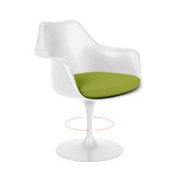 Knoll  Knoll 놀 Saarinen Tulip Armchair (swivel) - white base & Fabric WEST    사리넨 튤립 암체어 (회전형) - 화이트