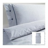 이케아 NYPONROS Bettwscheset in wei/blau 2tlg 155x220cm und 80x80cm Kopfkissen Bettbezug