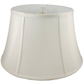 American Pride Lampshade Co 10x 14x 8.75 Round Soft Shantung Tailored Off