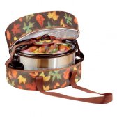 Collections Etc 96515 Stylish Fall Leaves Insulated Food Carrier, Casserole