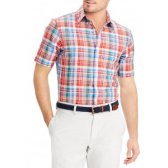 Chaps Plaid Linen-Cotton Shirt 30732