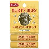 3951790-Burts Bees 100% Natural Moisturizing Lip Balm, Beeswax, 2 Tubes in Blister Box
