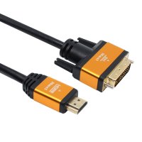 리버네트워크 넥시 HDMI 2.0 to DVI 골드 메탈 케이블