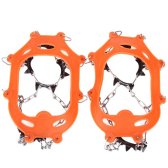 2pcs 11-Teeth Ice Gripper Cleat Shoe Boot Grips Crampon Anti Slip Climbing Snow Spikes Crampons Clea