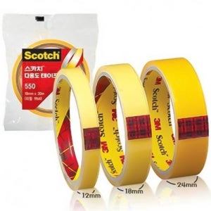 3M #600 3인치 코어 - 550R 스카치 다용도 테이프 낱개 - 24mmx20m