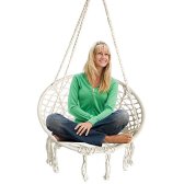 2742664-BHORMS Hammock Chair Macrame Swing for Any Indoor or Outdoor Spaces Home Patio Deck