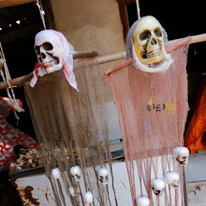 해골 할로윈 커튼 / 할로윈파티 할로윈용품 할로윈장식 할로윈소품 할로윈이벤트 할로윈꾸미기 할로윈축제