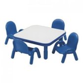 Angeles Toddler 테이블 의자 세트 로얄 블루