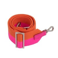 [바스켓이스트]Color-mix Stripe Strap_Pink+Orange