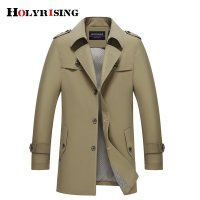 Holyrising 트렌치 코트 남성 캐주얼 윈드 브레이커 slim ropa de hombre casacas turn collar 솔리드 옴므 자켓 남성 의류 18256-5Holy