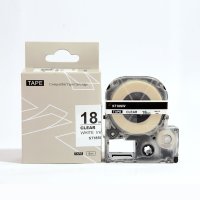 3pklot 무료 배송 화이트 st18sw 18mm 라벨 테이프 kingjim lc 테이프 카트리지 tepra labelworks 라벨 프린터 용
