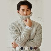 지오다노 아크릴 울 케이블 터틀넥 풀오버 3gg