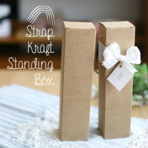 크라프트 스탠딩상자(끈포함)끈상자 빼빼로상자 병박스6×6×25(10장/100장)