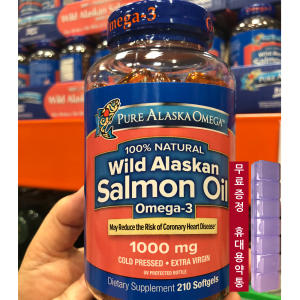 퓨어 알라스카 오메가 와일드 연어 오일 210 소프트겔 Pure Alaska Omega Wild Salmon Oil 1000 mg