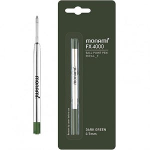 4000 모나미 153 FX4000 고급볼펜심 리필심 F촉 0.7mm 낱개 - 다크그린 잉크