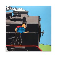 Train 01 - Herge(에르제):Tintin(땡땡,틴틴) / 15 x 15 cm / 비롯 아트프린트 인테리어 그림액자