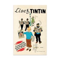 Lisez - Herge(에르제):Tintin(땡땡,틴틴) / 40 x 60 cm / 아트프린트 인테리어 그림액자