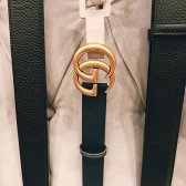 구찌 더블 g 버클 남자 가죽벨트 leather belt with double buckle