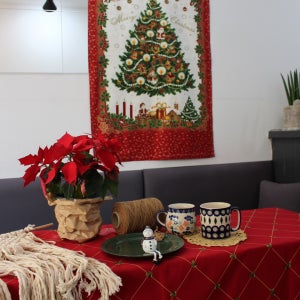 (빠른발송)크리스마스 야광 패브릭벽트리 인테리어소품, 아이유베베