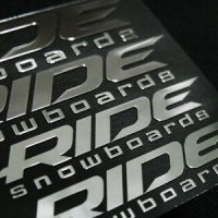 RIDE 스노우보드 금속 튜닝스티커