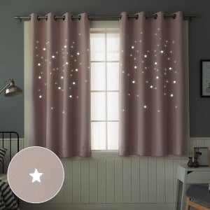 까르데코 디망쉬스타 창문 펀칭 암막커튼 2장