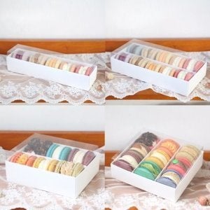 투명마카롱상자마카롱박스 뚱카롱상자 빼빼로 쿠키 답례 선물 포장10장